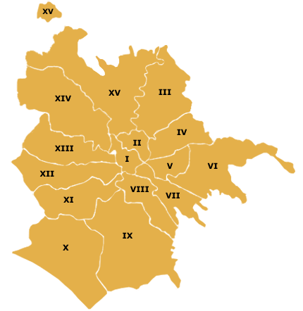Mappa dei Municipi